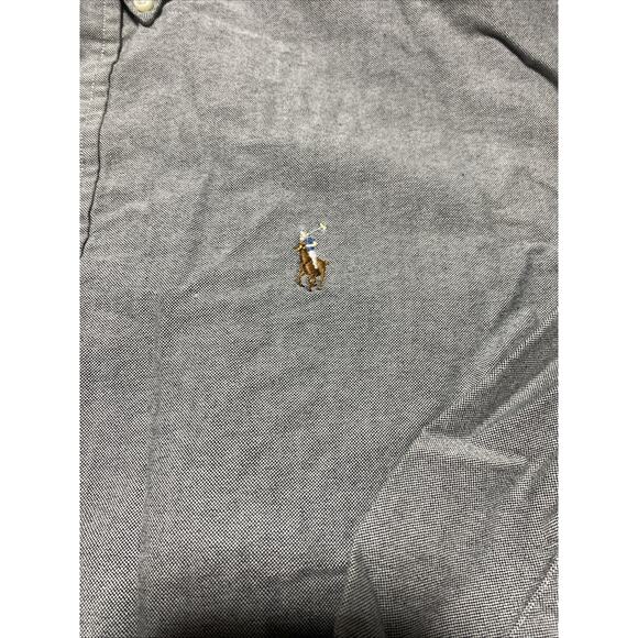Ralph Lauren Shirt Mens Large Grey Blake Flesh Pony Preppy Classic Vintage - Picture 3 of 9